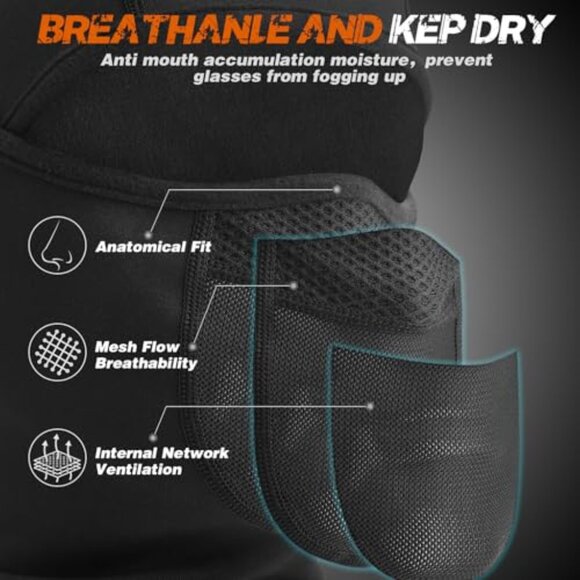 Thermal Fleece Balaclava Ski Mask Windproof Full Coverage Unisex Winter Face main image 4